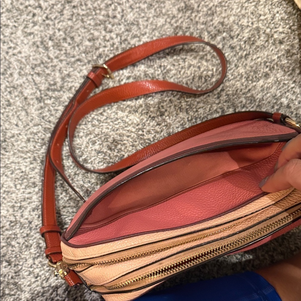 Coach Pink Leather Jes crossbody Bag purse designer tan handbag messenger - Picture 13 of 13